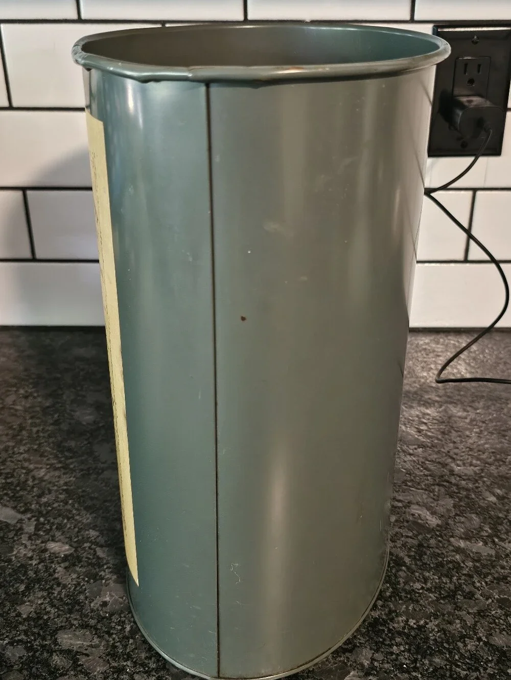 Vtg Sage Metal‎ Trash Can The Art of Making Money Plenty 13